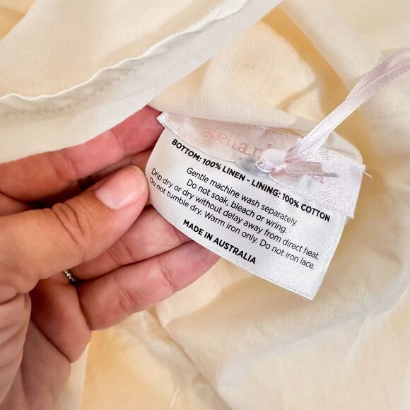 NWT Stella Phoenix Amelie Linen Ruffle Dress 4 - Picture 9 of 9